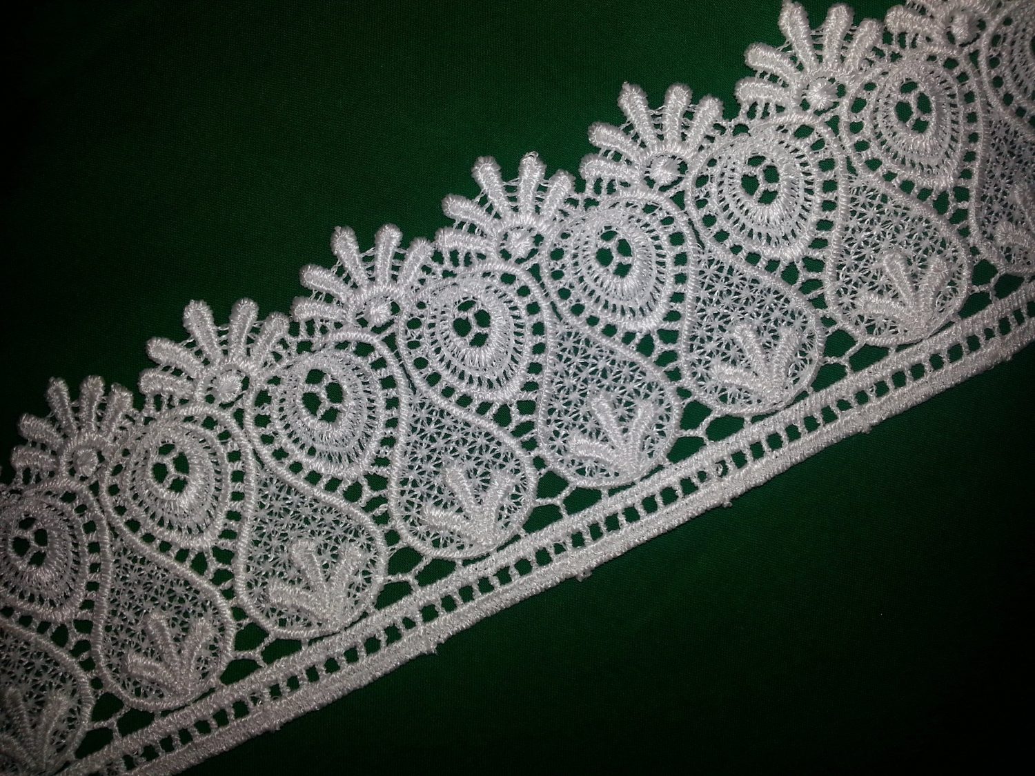Broad Embroidered Tericot/polyester Lace LC011 