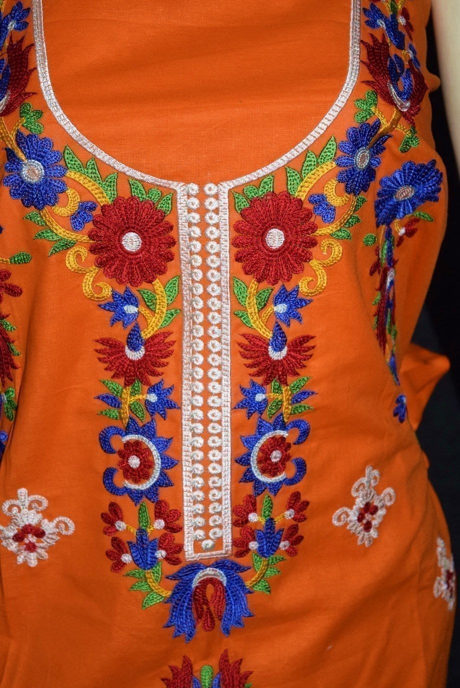 Orange Cotton Kurti K0351 - muteyaar.com