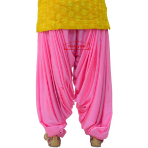 Buy Pink Satin Maharani Patiala Salwar Online at Best Price - muteyaar.com