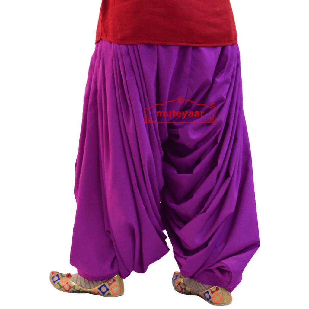 Crepe Maharani Patiala Salwar Custom Stitched - muteyaar.com