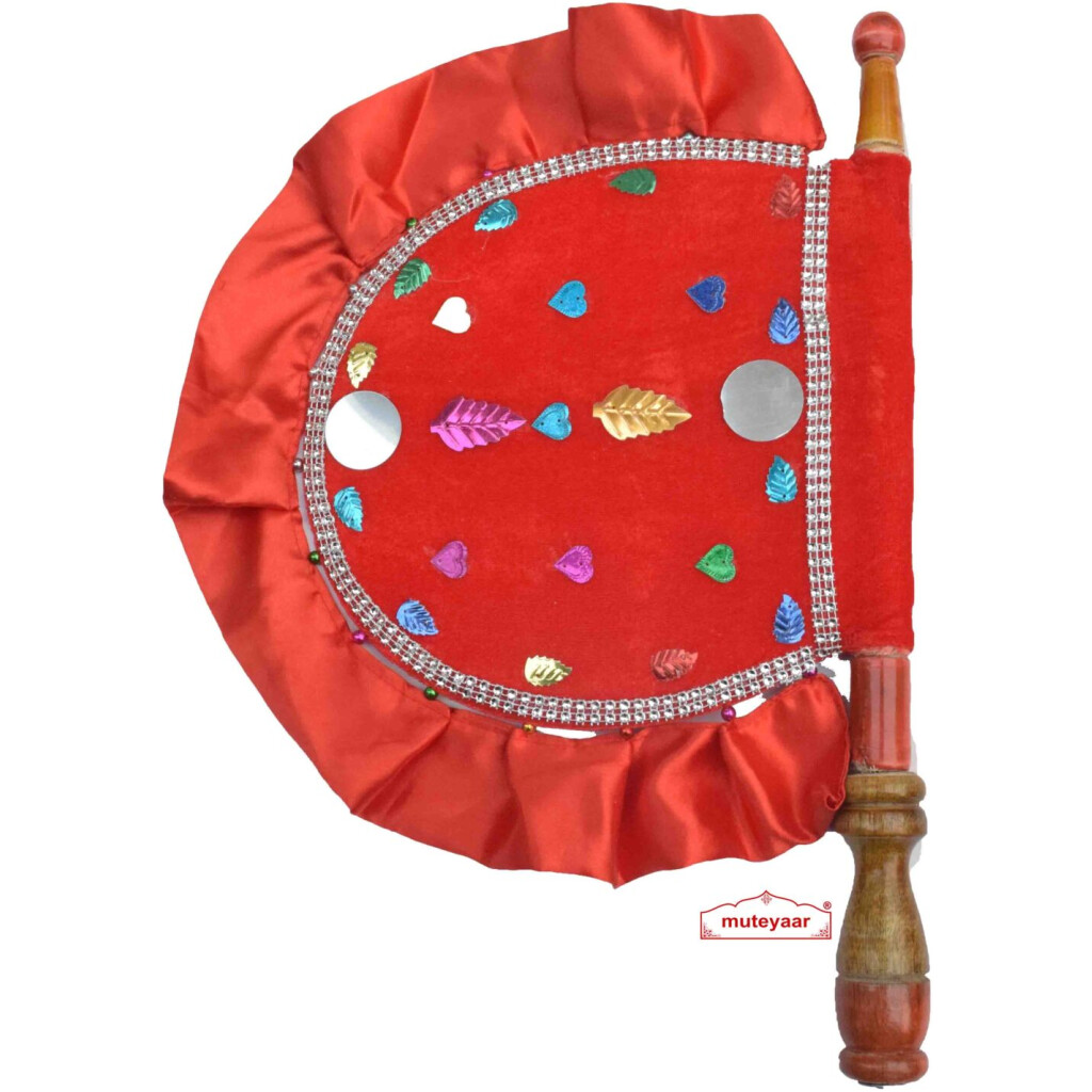 Red Punjabi Decorative Pakhi T0280 - muteyaar.com