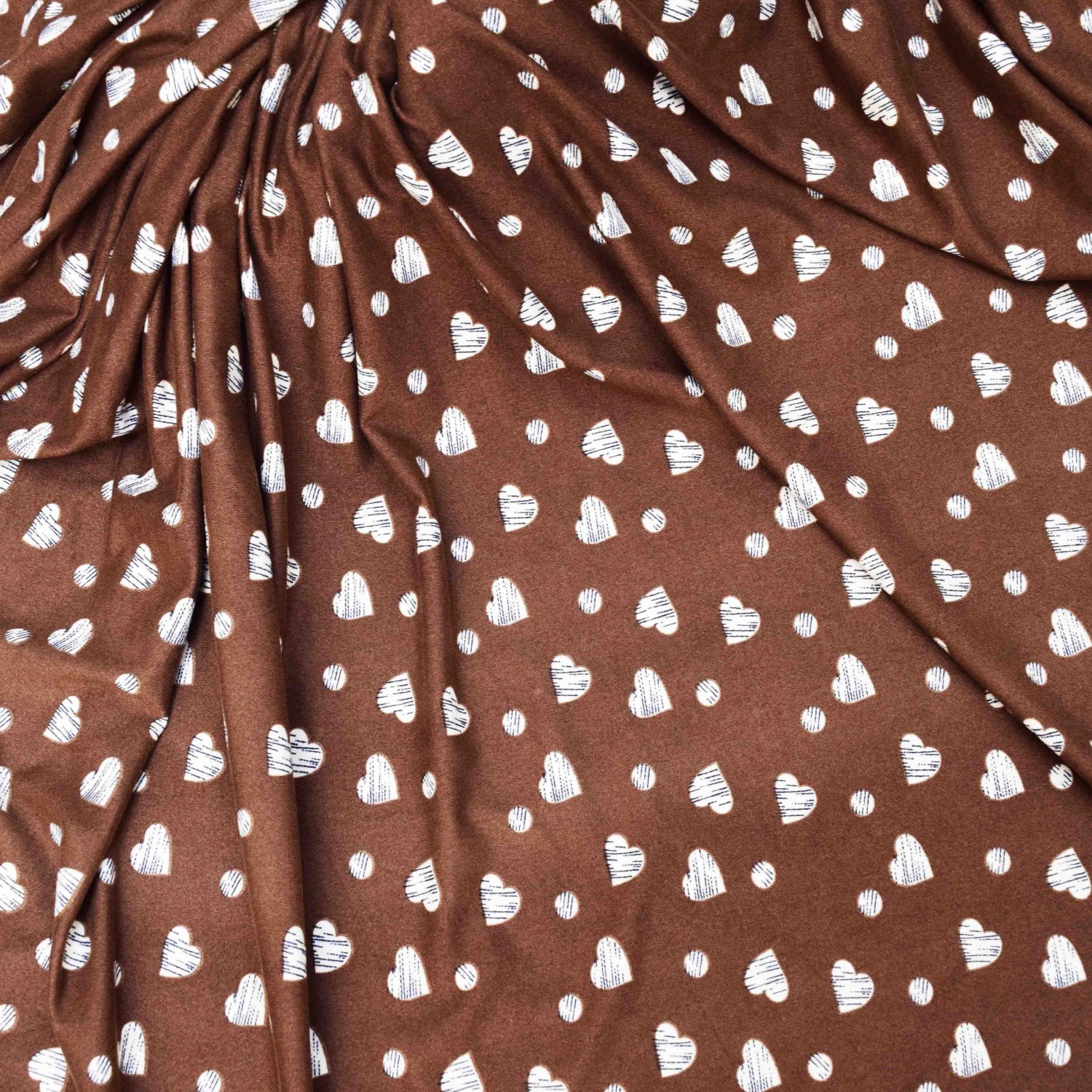 Brown Skin Friendly Cotton Hosiery Fabric HF058