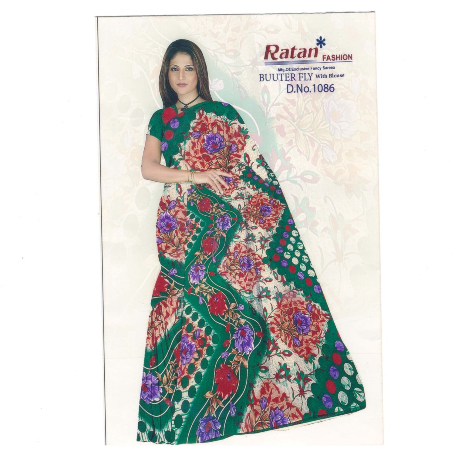 Faux Georgette Printed Saree 13B001